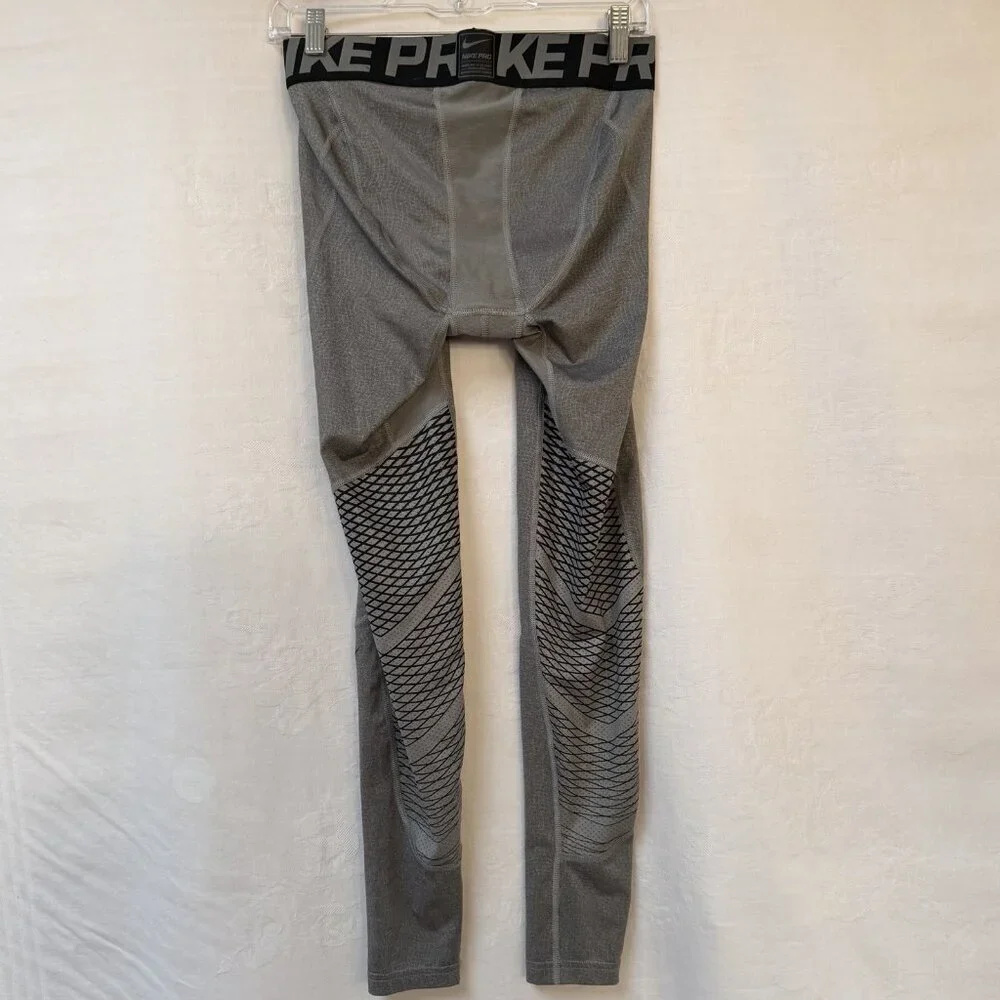 Nike Pro Dri Fit Compression Pants Mens Medium Gray Training Sports Gym Athletic
